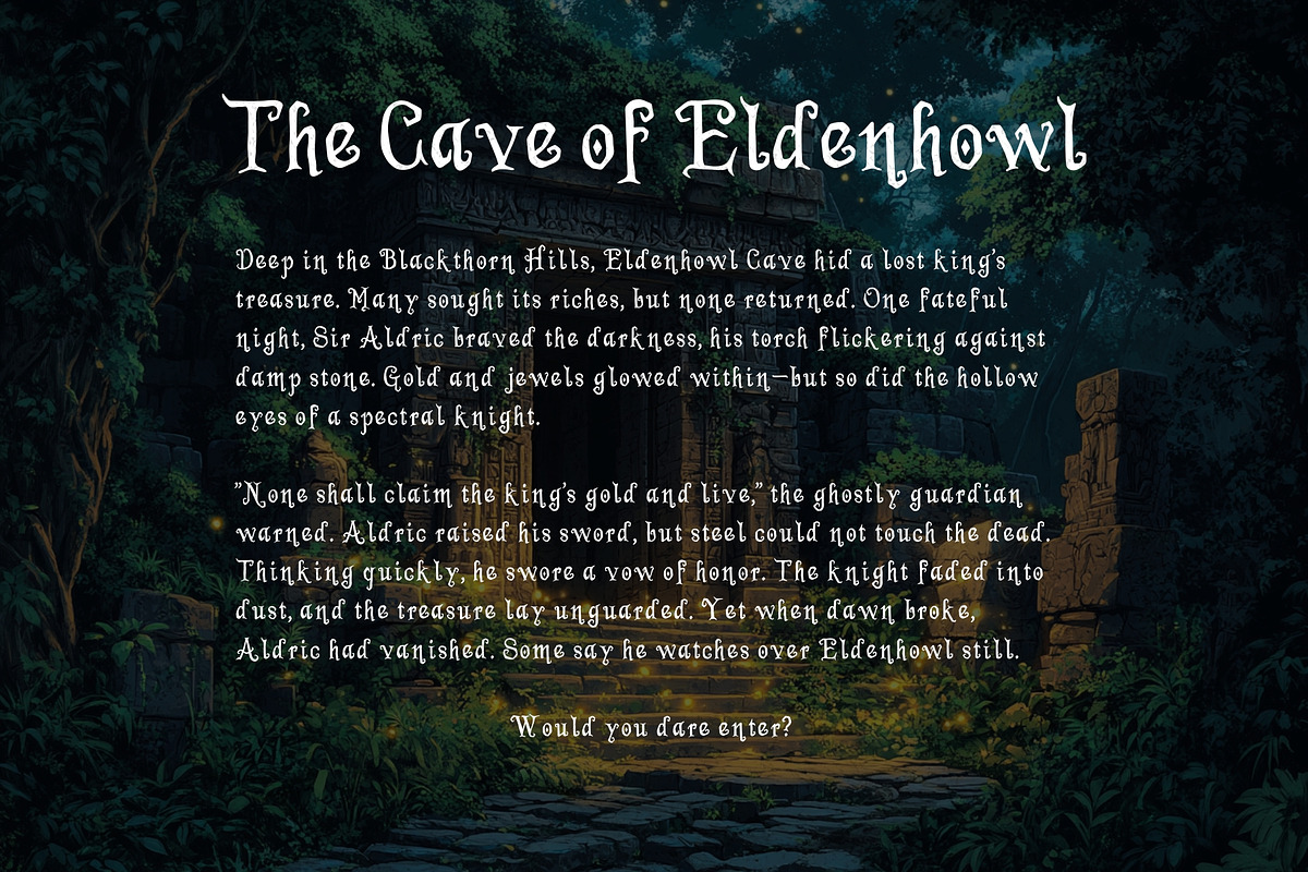 Arkana - Fantasy Typeface, a Blackletter Font by HipFonts (Photo 5 of 8)