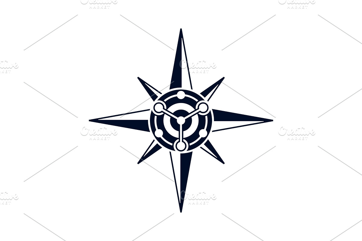 compass analytic data logo, a Branding & Logo Template by Rasagama Studio