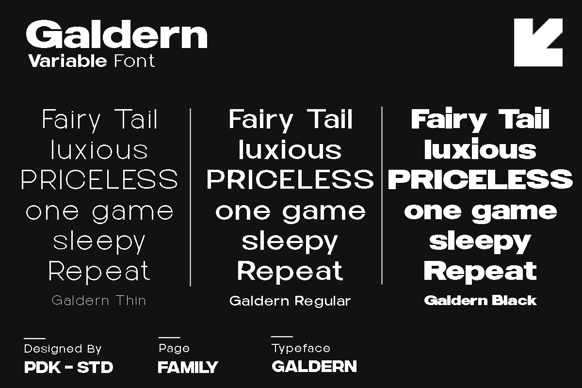 Galdern - Geometric Modern Font, a Sans Serif Font by Pandeka Studio (Photo 4 of 12)