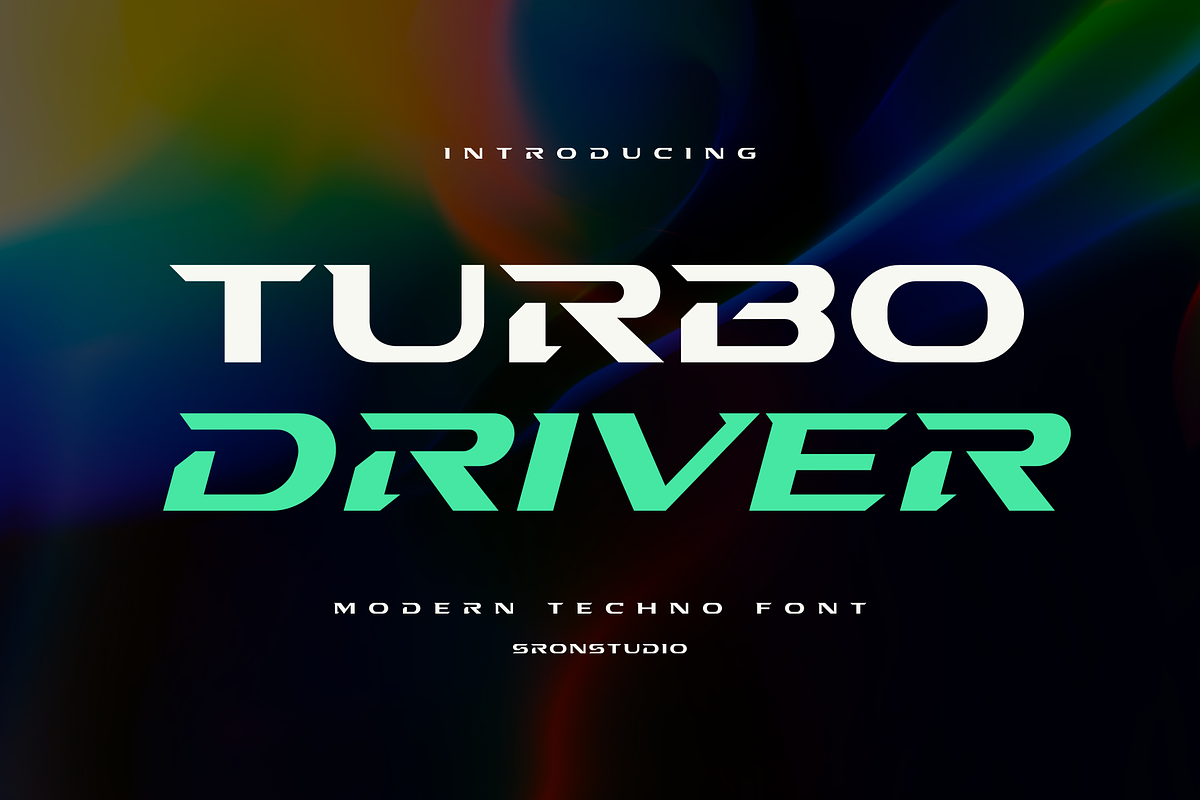 Turbo Driver - Sporty Tech Font, a Sans Serif Font by Sronstudio (Photo 1 of 12)