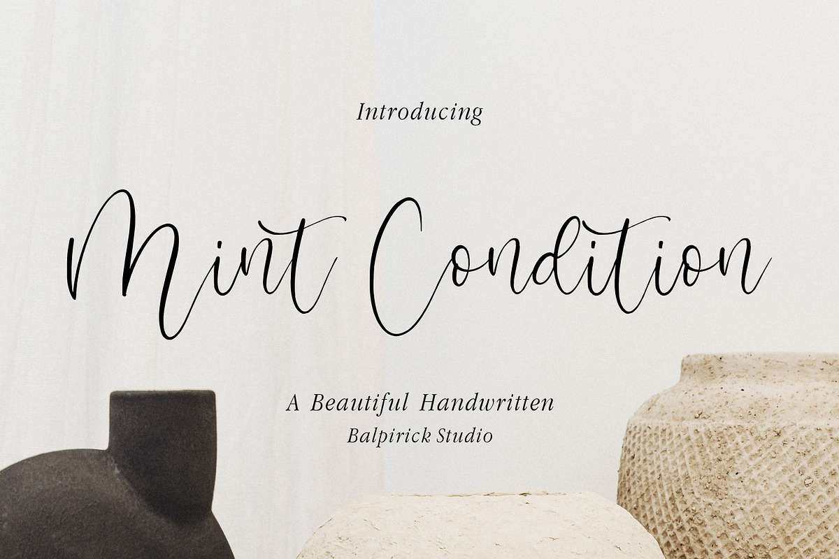 Mint Condition Beautiful Font, a Script Font by Balpirick Studio (Photo 1 of 6)