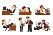 Cartoon office worker in lazy and, a Technology Illustration by ZinetroN (Thumbnail 1 of 3)