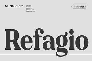 Refagio Modern Serif Family 92 Fonts