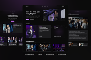 Innovate Conference Framer Template, a Templates & Theme by Kepler Design