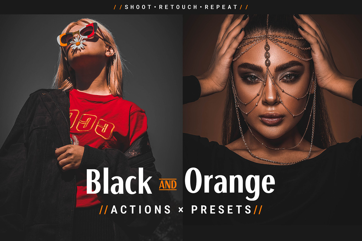 Black and Orange - Actions & Presets, a Preset Add-On by Hydrozi Presets (Photo 1 of 8)
