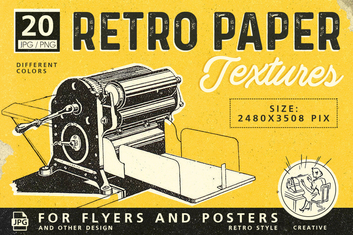 Retro Paper Textures, a Texture Graphic by Retro Machine (Photo 1 of 5)