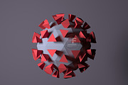 DIY Coronavirus 3D model template, a Pattern Graphic by PolyFish (Thumbnail 1 of 3)