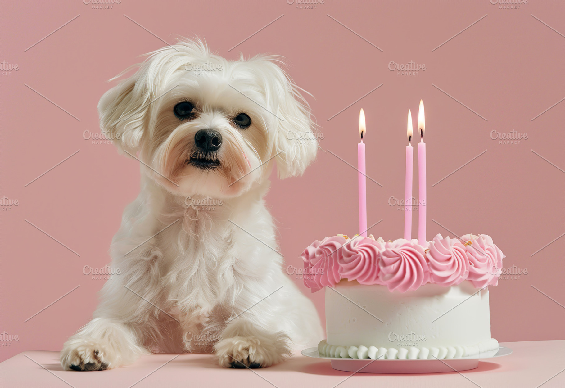 Adorable Dog Celebrating Birthday, an Animal Photo by Hamza067
