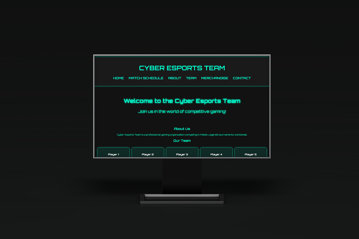 Cyber Esports Team Website, a HTML Template by Al Pavo Studio (Photo 1 of 5)