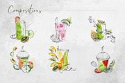 Green detox smoothies, a Food Illustration by MsFlaffy (Thumbnail 7 of 15)