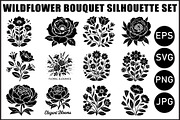 Black Wildflower Bouquet Set, an Object Graphic by jahid234 (Thumbnail 13 of 13)