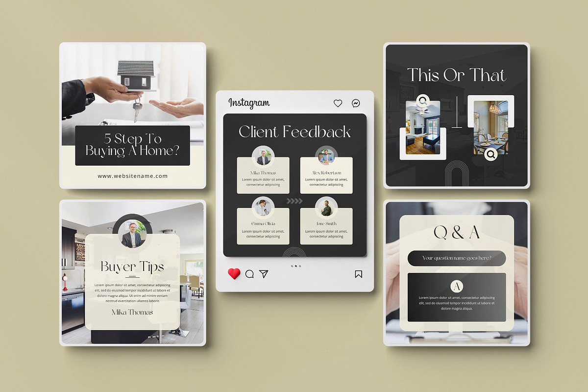 Real Estate Instagram Canva Template, a Social Media Template by Pixelpick (Photo 4 of 5)