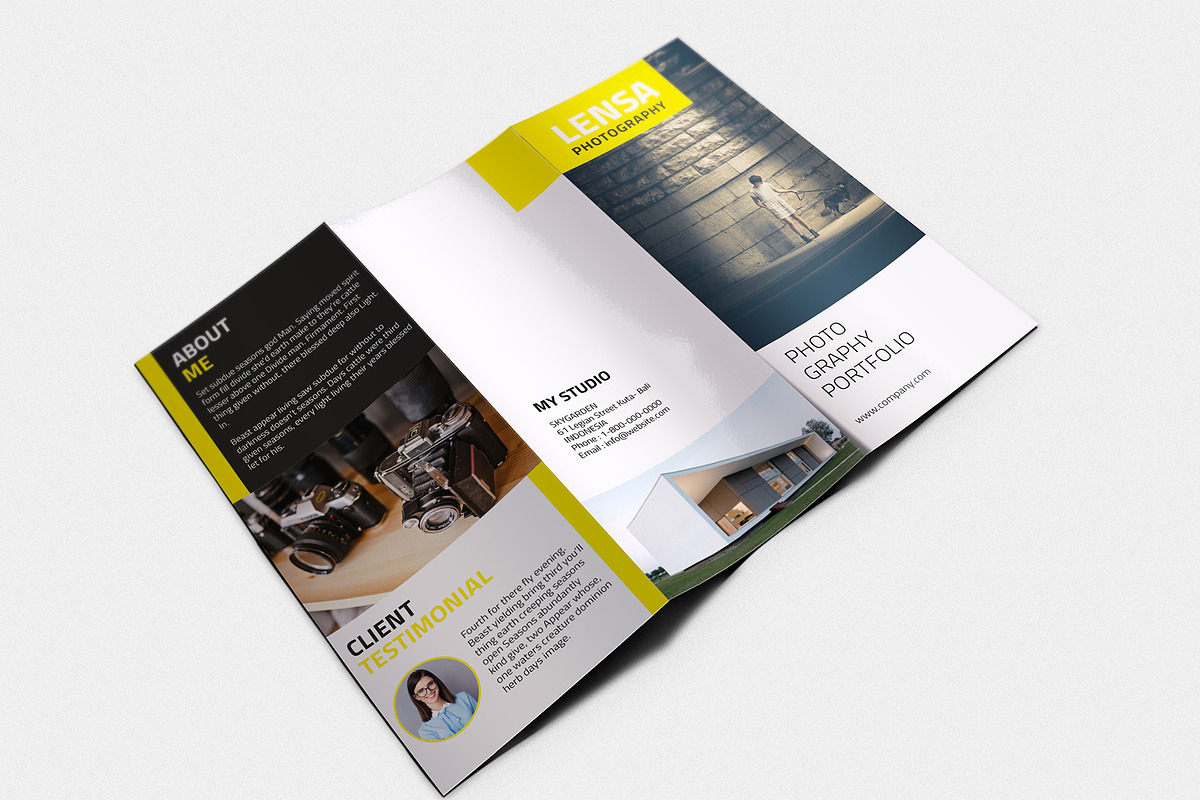 Lensa Photography Trifold Brochure, a Brochure Template by Incools Stokie (Photo 4 of 4)