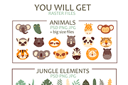 Jungle & Safari Portrait Animals Set, an Animal Illustration by moolesya (Thumbnail 17 of 18)