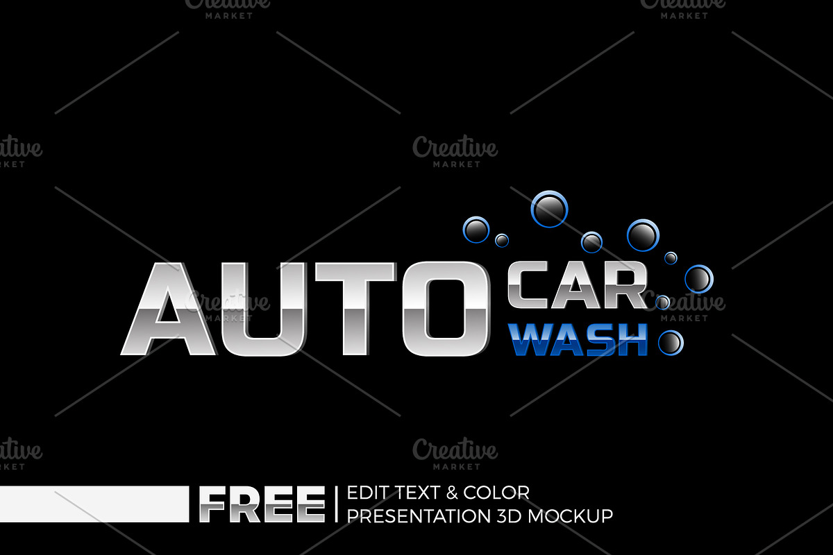 Auto Wash Logo, Car Wash Logo, a Branding & Logo Template by Nahid Hasan Nilim (Photo 1 of 3)