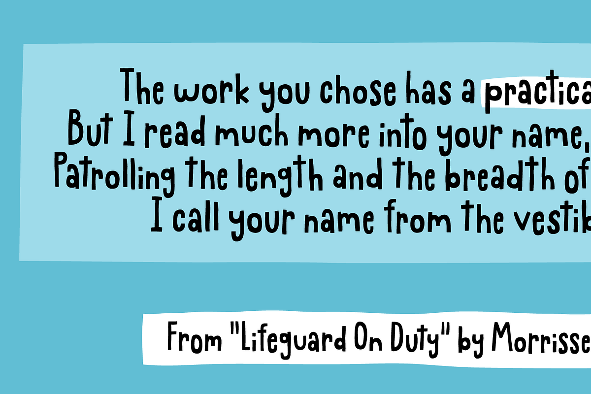Practical Vein - super duper cute!, a Handwritten Font by pizzadudedotdk (Photo 5 of 8)