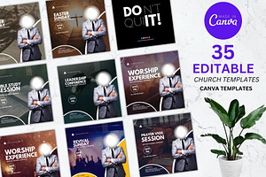 Church Design Template Bundle, a Social Media Template by Mishek Munene
