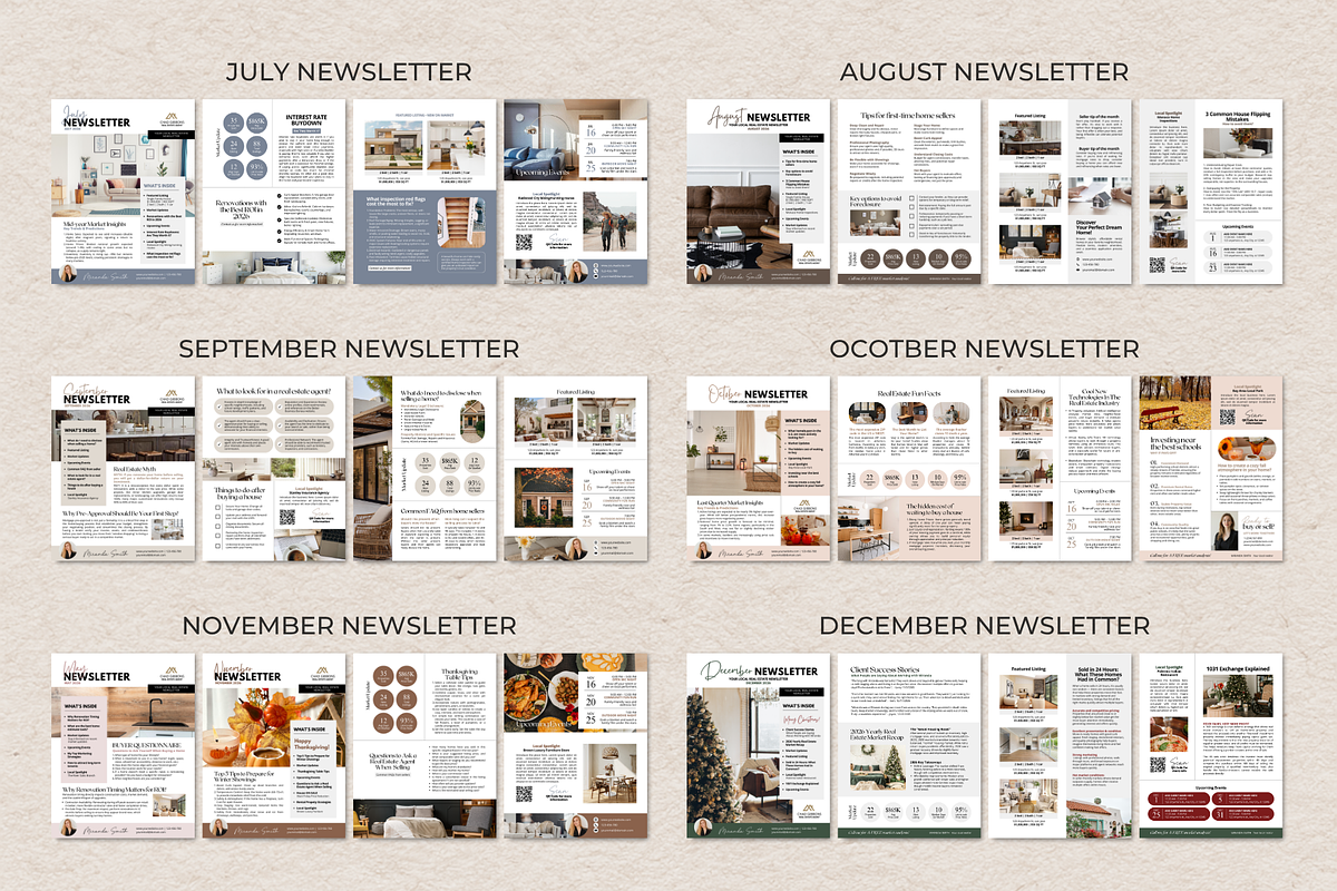 12 Month Real Estate Newsletter, a Brochure Template by ShopRShop (Photo 5 of 9)