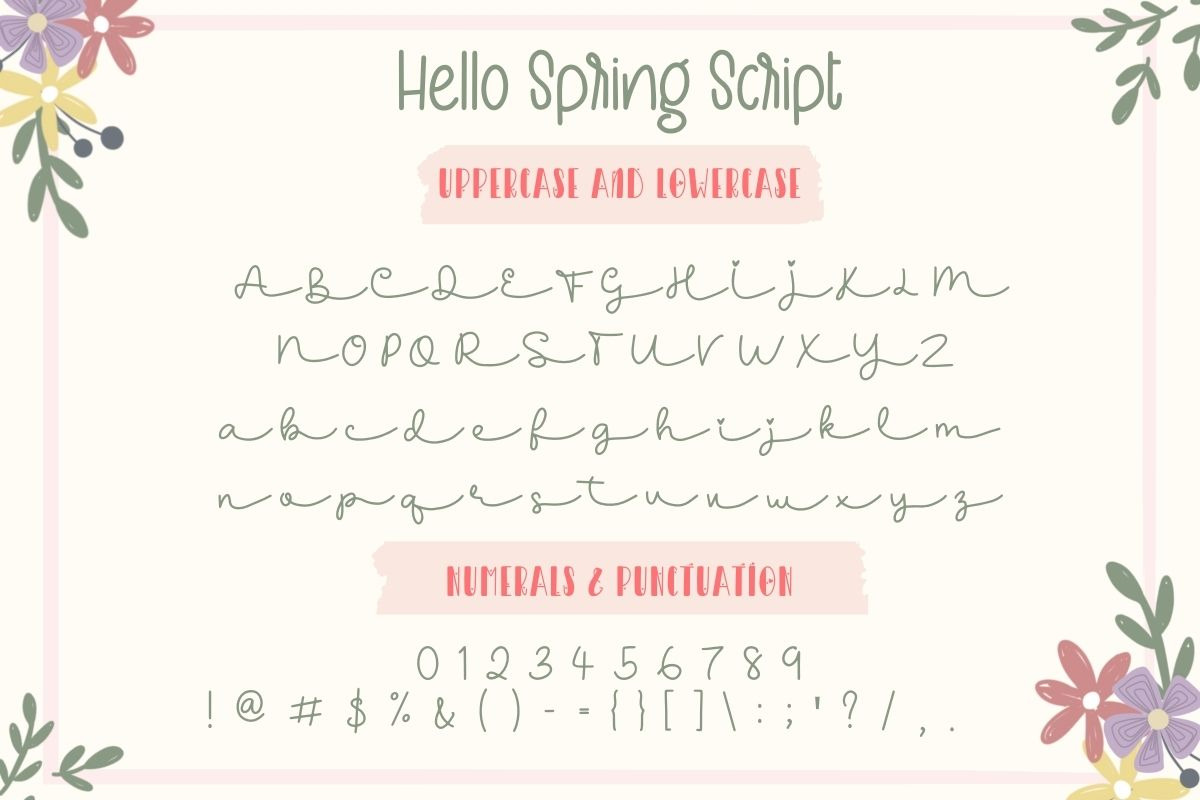 Hello Spring - Duo Font, a Handwritten Font by AnningArts (Photo 5 of 6)