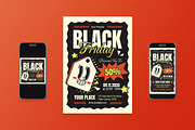 Retro Black Friday Flyer Set, a Flyer Template by Aiyari Graphic (Thumbnail 1 of 3)