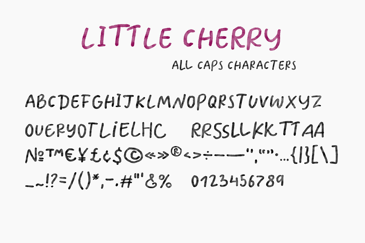 Little Cherry SVG watercolor font, a Font by Art pages (Photo 6 of 7)