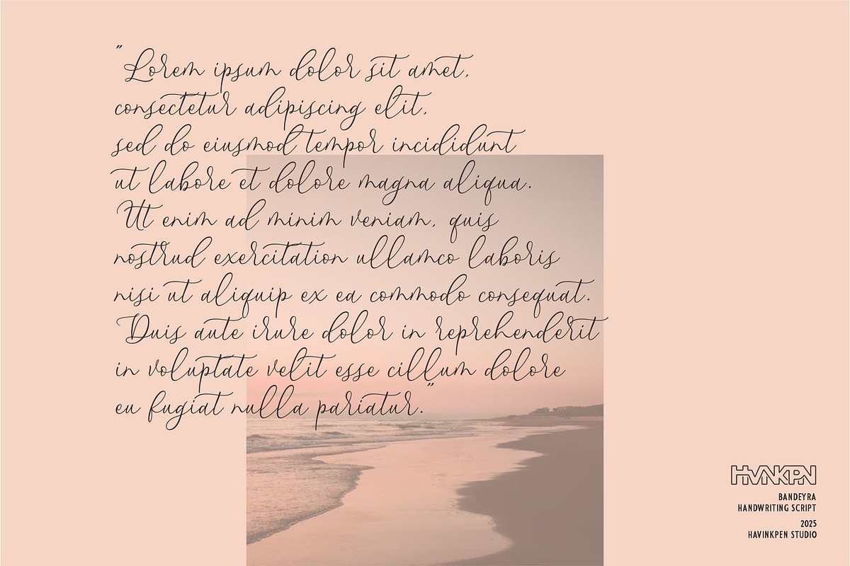 BANDEYRA | Handwriting Script, a Handwritten Font by Havinkpen (Photo 5 of 7)