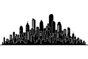 Modern City Skyline Silhouette, an Object Graphic by Creativeshirt (Thumbnail 7 of 20)