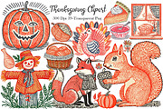 Hand Drawn Thanksgiving Clipart PNG, an Illustration by Dream Creation (Thumbnail 1 of 7)