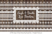 White Lace Clipart Borders, an Illustration by Amanda Ilkov (Thumbnail 1 of 4)