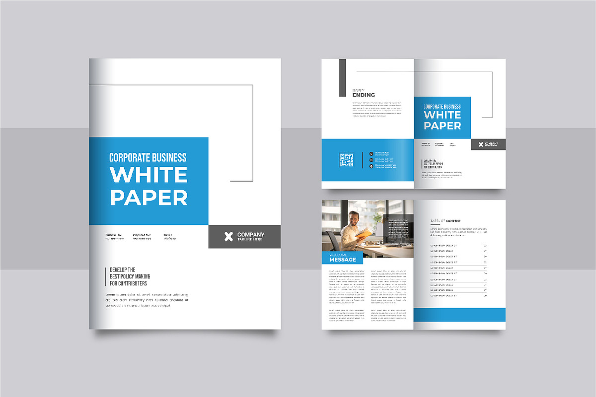 Company white paper design template, a Brochure Template by Pavel_design (Photo 1 of 9)