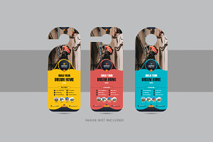 Construction door hanger design, a Stationery Template by Pavel_design