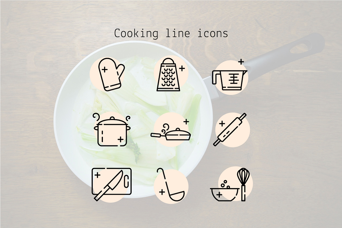 Cooking Line Icons, a Duotone Icon by Lyolya Profitrolya (Photo 1 of 2)