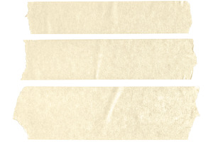Set of beige blank paper tape