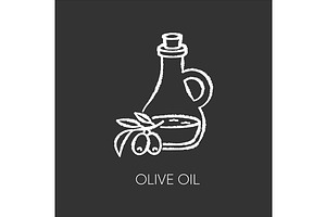 Olive Oil Chalk White Icon