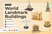 Global Monuments 3D Icons Packs, an Education Illustration by twinstd (Thumbnail 1 of 6)