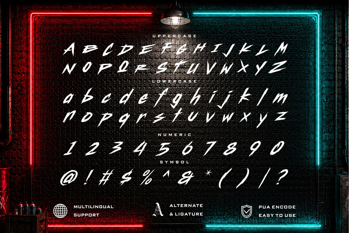 Mecka Brush Typeface, a Script Font by alit design (Photo 2 of 20)