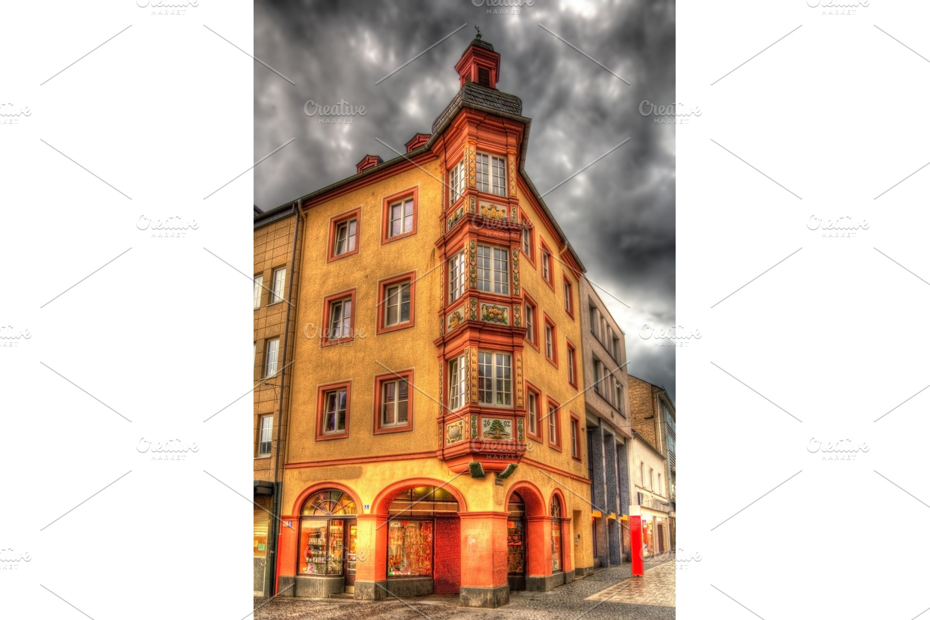 Building in the city center of koblenz germany containing germany, koblenz, an Architecture Photo by Leonid Andronov