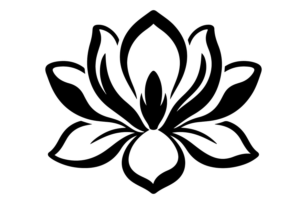 Floral Rose Lotus Silhouette, an Object Graphic by Gfx_Store (Photo 11 of 15)
