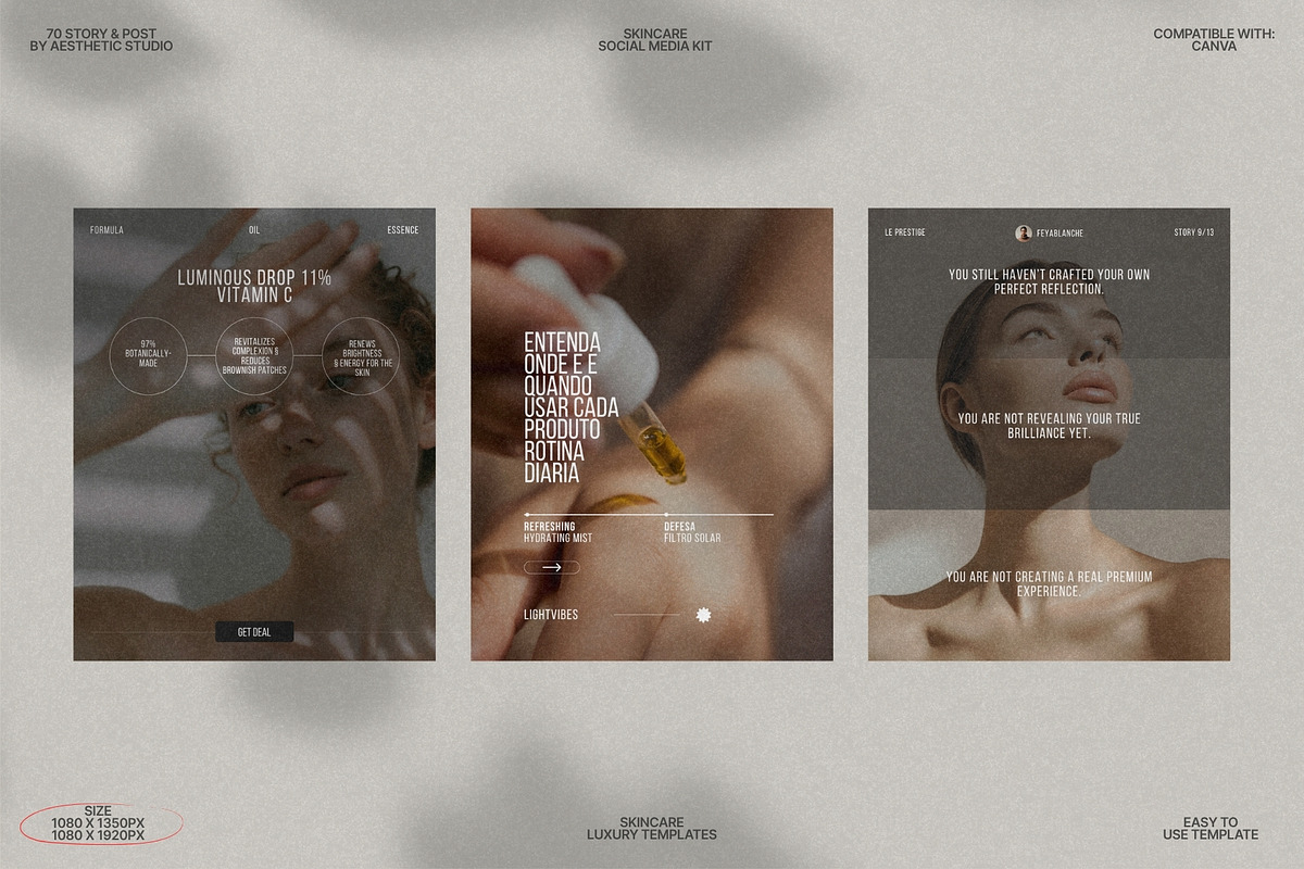 Canva Skincare Story & Post Set preview 6