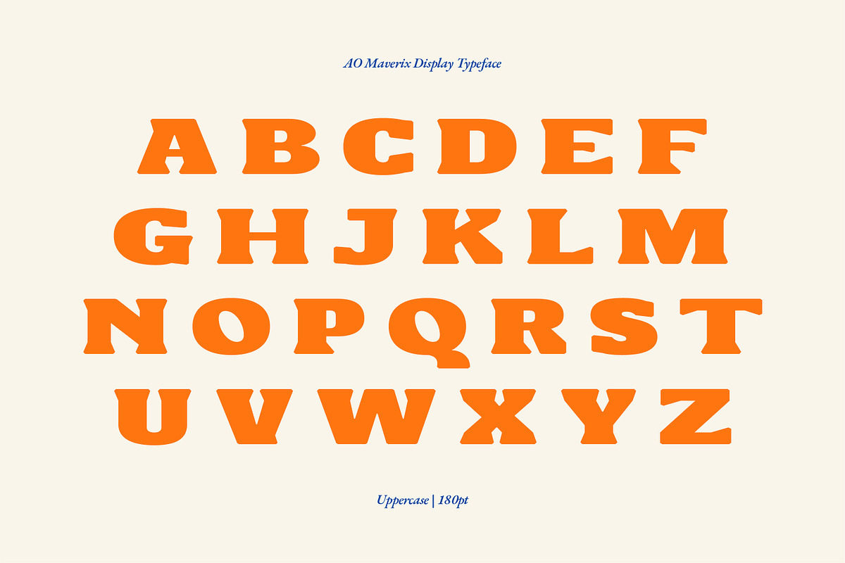 AO Maverix - Display Typeface, a Font by OwunStudio (Photo 3 of 15)