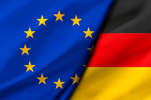 European Union and Germany Flag Split, an Object Illustration by Davizro's Market