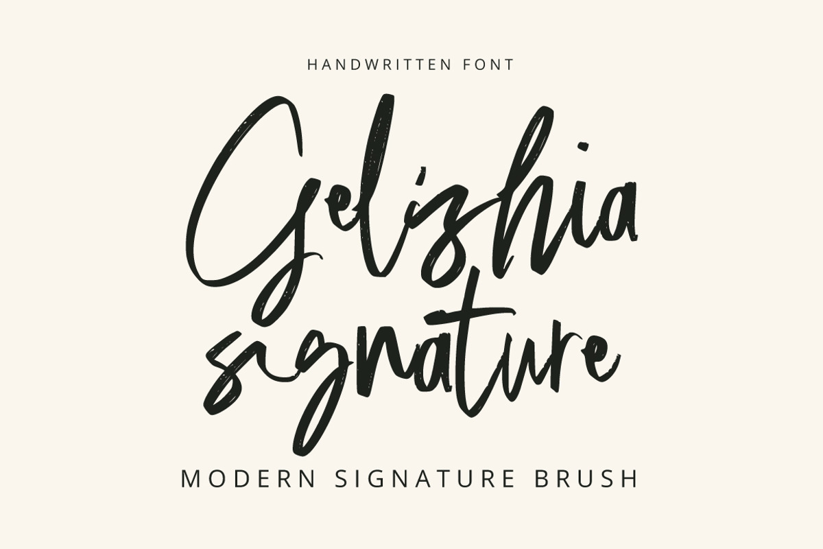 Gelishia - Signature Brush, a Handwritten Font by tebaltipislab (Photo 1 of 9)