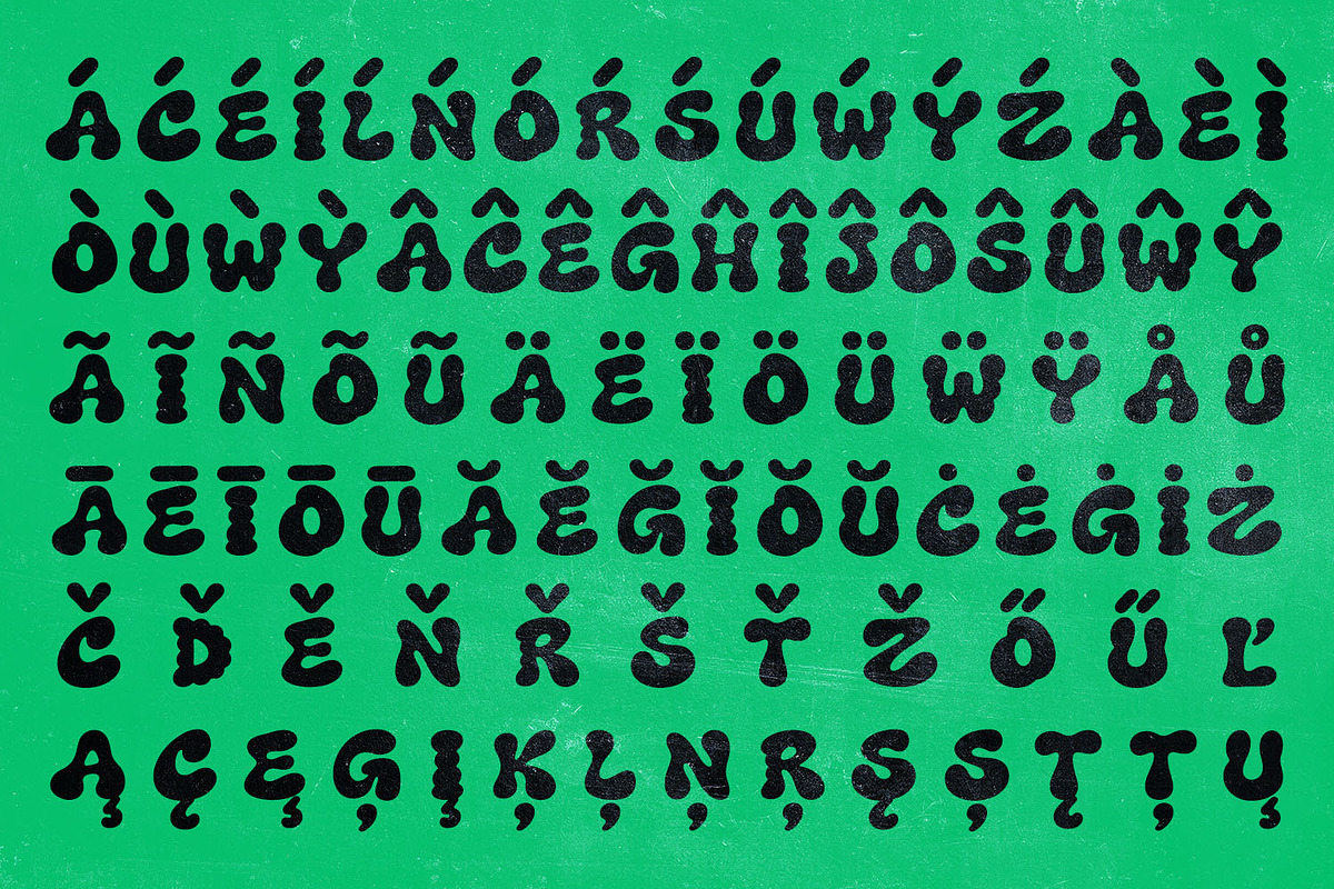 Funky Blob Font, a Sans Serif Font by Handmadefont (Photo 13 of 17)