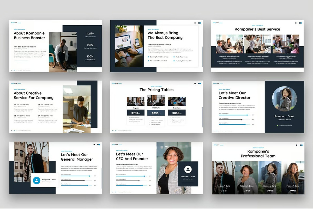 Kompanie  Company Profile Powerpoint, a Presentation Template by Fit-tee (Photo 5 of 6)