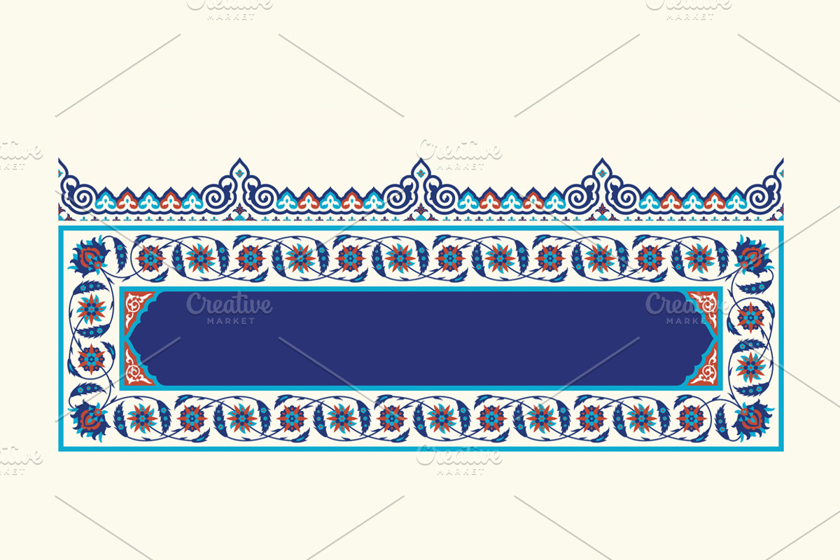 Ottoman Floral Frame, a Card Template by Azat1976