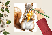 Yellow & Green Autumn Clipart PNG, an Illustration by CitraGraphics (Thumbnail 6 of 6)