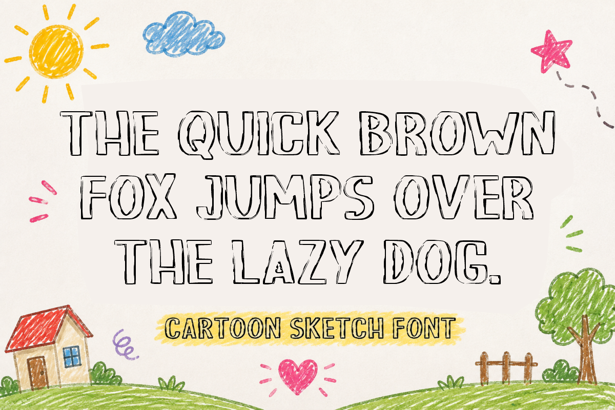 Playful Sketch - Cute Sketch Font, a Handwritten Font by KiddoGlyphs Studio (Photo 2 of 3)