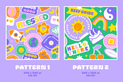 Y2K Label Set: Graphics & Patterns, an Illustration by Dedraw Studio (Thumbnail 3 of 11)