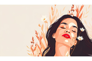 Woman with Vitiligo Surrounded by, an Illustration by Lermont51