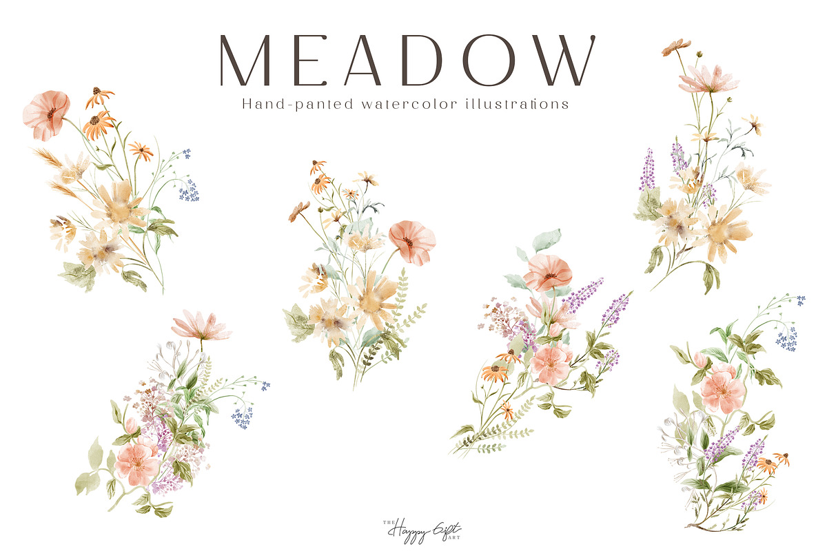 Wild floral illustrations - Meadow, an Illustration by TheHappyGiftArt (Photo 3 of 8)